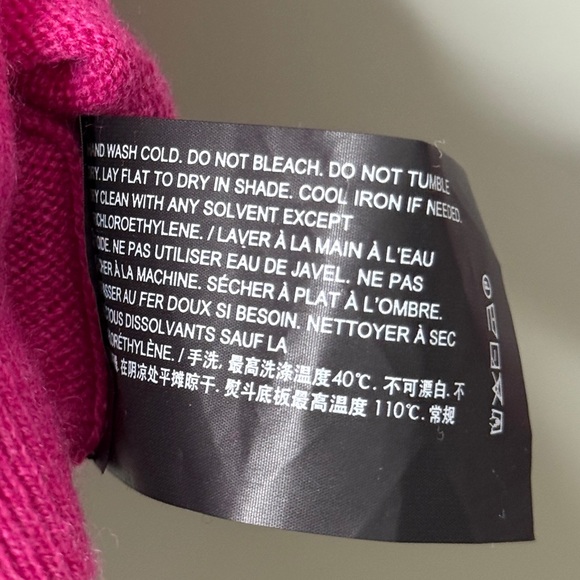 Theory Cashmere Kaylenna Soft Cashmere Drop Shoulder Sweater Pink Women’s Medium - Picture 8 of 8